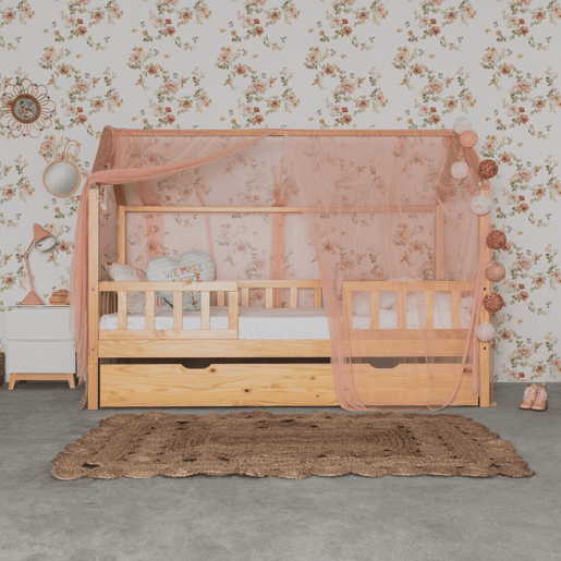 Cobertura para Swayer e Montessori tule rosa velho 200x167cm