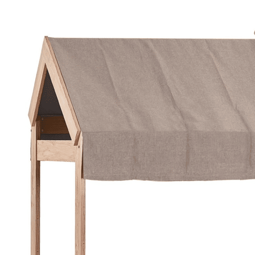 Cama de criança casinha de aglomerado cinzento 90x200cm