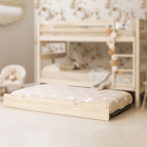 Cama elevável em MDF branco lavado 80x190cm Cama elevável em MDF branco lavado 80x190cm