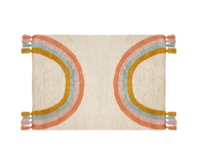 Alfombra algodón beige 100x150cm
