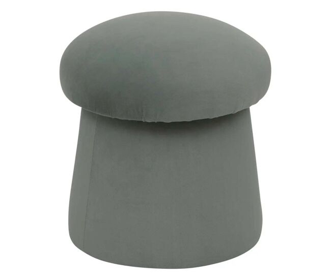 Puf poliéster gris 40x37x37cm
