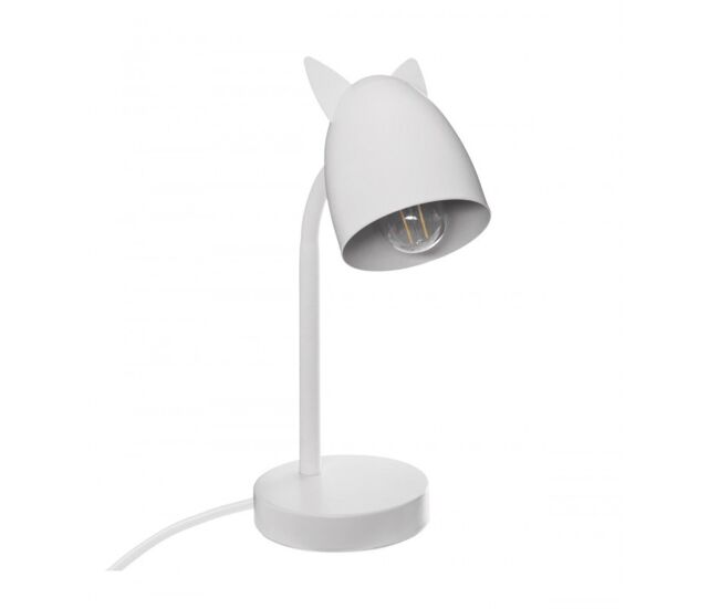 Lámpara de mesa metal blanco 31x18x12.5cm