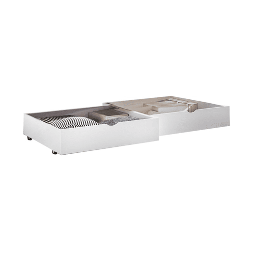 Beliche casinha + 2 gavetas de madeira branco 90x19090x190cm