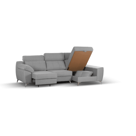 Sofá-cama Elegance Grey com chaise longue à direita Sofá-cama Elegance Grey com chaise longue à direita