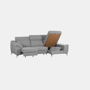 Sofá-cama Elegance Grey com chaise longue à direita