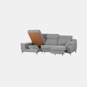 Sofá-cama Elegance Gray com chaise longue à esquerda