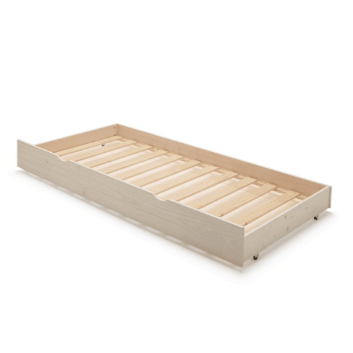 Beliche + cama extraível de madeira branco lavado 90x190cm Beliche + cama extraível de madeira branco lavado 90x190cm