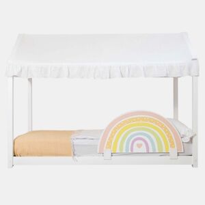 Cobertura da cama Montessori em algodão branco 40x200,5x100cm