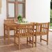 Conjunto de comedor de jardín 5 piezas madera maciza de teca Conjunto de comedor de jardín 5 piezas madera maciza de teca Marrón