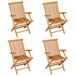 Conjunto de comedor de jardín 5 piezas madera maciza de teca Conjunto de comedor de jardín 5 piezas madera maciza de teca Marrón