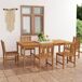 Conjunto de comedor de jardín 7 piezas madera maciza de teca Conjunto de comedor de jardín 7 piezas madera maciza de teca Marrón