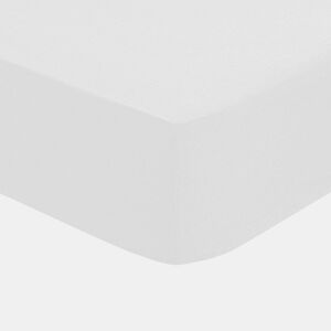 Lençol de Baixo Ajustável de algodão branco 90x190cm