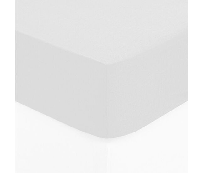 Sabana bajera algodón blanco 90x190cm