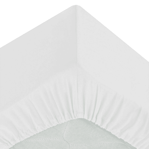 Lençol de Baixo Ajustável de algodão branco 90x190cm Lençol de Baixo Ajustável de algodão branco 90x190cm
