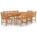 Conjunto de comedor de jardín 9 piezas madera maciza de teca Conjunto de comedor de jardín 9 piezas madera maciza de teca Marrón