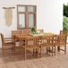 Conjunto de comedor de jardín 9 piezas madera maciza de teca Conjunto de comedor de jardín 9 piezas madera maciza de teca Marrón