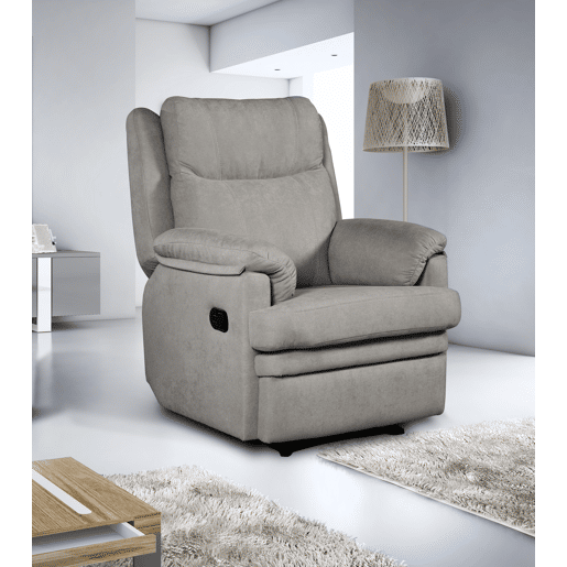 Poltrona reclinável manual Relax com apoio para os pés, 83x101x105 cm, cinza