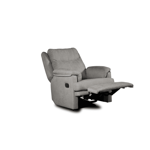 Poltrona reclinável manual Relax com apoio para os pés, 83x101x105 cm, cinza