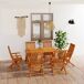 Conjunto de comedor de jardín 7 piezas madera maciza de teca Conjunto de comedor de jardín 7 piezas madera maciza de teca Marrón