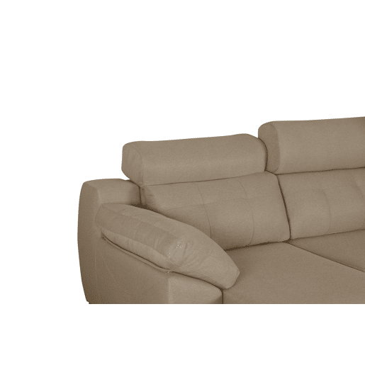 Sofá-cama Elegance Bege com Chaise Longue Direita