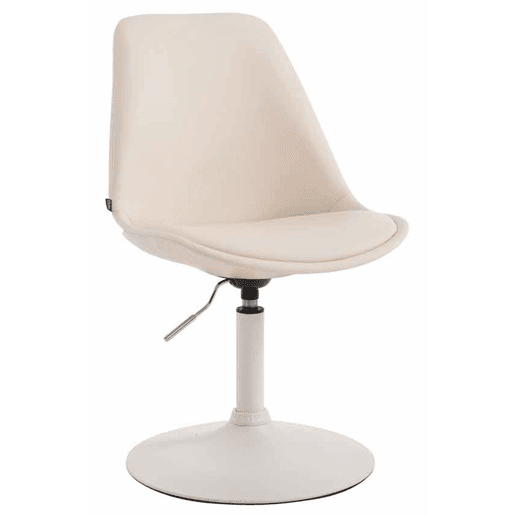 Silla De Comedor Maverick Simil cuero Crema 57X48X76 cm