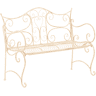Banco de jardín Tara Metal Crema antiguo 47X113X89 cm