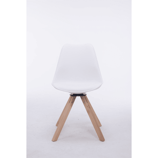 Silla para visitas Troyes Square Simil cuero Blanco 56X48X84 cm