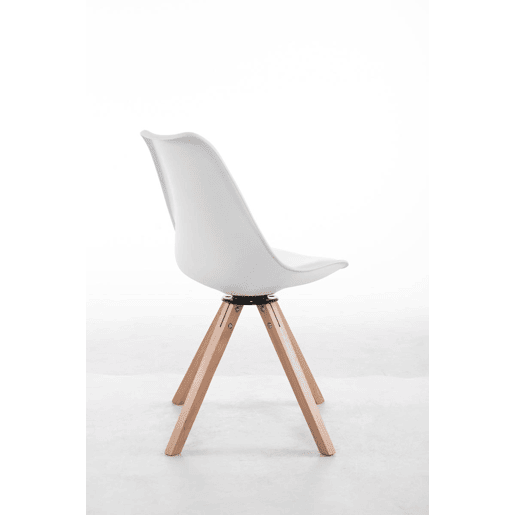 Silla para visitas Troyes Square Simil cuero Blanco 56X48X84 cm