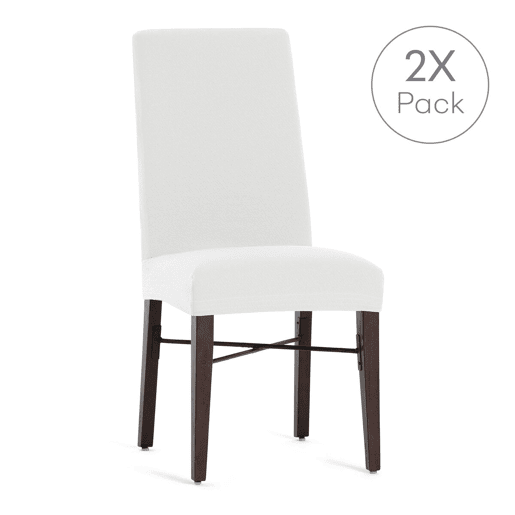 Capa para Cadeira Eysa BRONX Branco 50 x 55 x 50 cm 2 Unidades