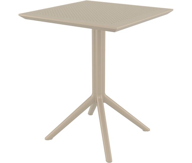 Mesa plegable sky plástico gris topo 60x60x74 cm