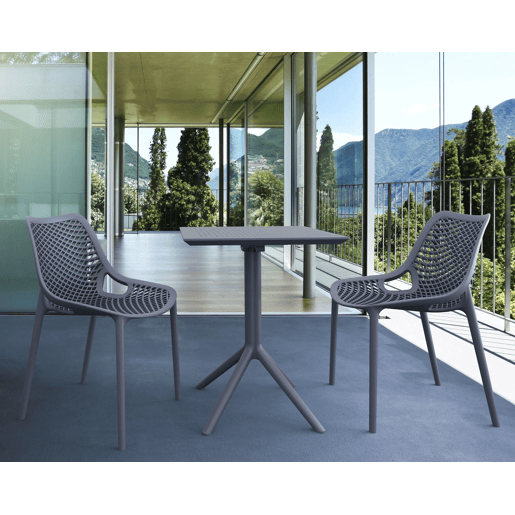 Mesa plegable Sky Plástico Gris oscuro 60X60X74 cm
