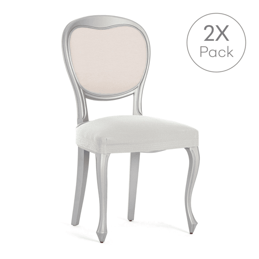 Capa para Cadeira Eysa BRONX Branco quente 50 x 5 x 50 cm 2 Unidades