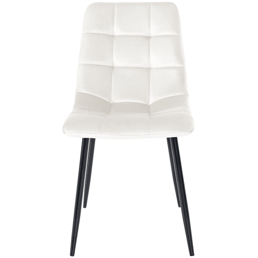 Silla de comedor Tilde Terciopelo Blanco crema 55X45X84 cm