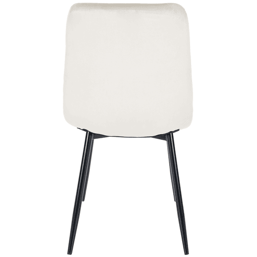 Silla de comedor Tilde Terciopelo Blanco crema 55X45X84 cm