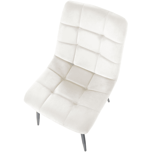 Silla de comedor Tilde Terciopelo Blanco crema 55X45X84 cm