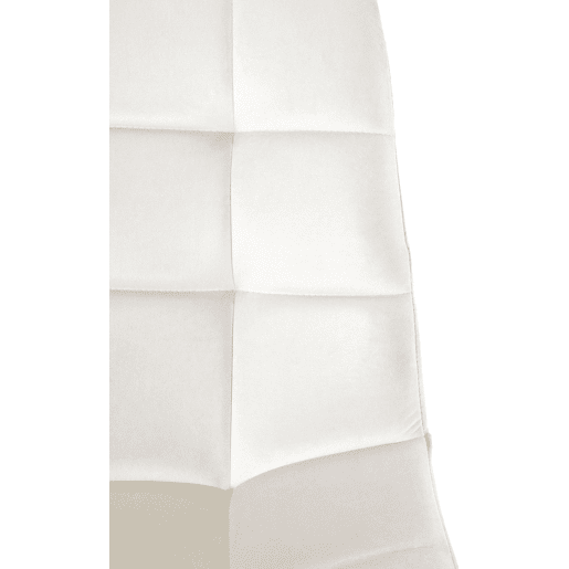 Silla de comedor Tilde Terciopelo Blanco crema 55X45X84 cm