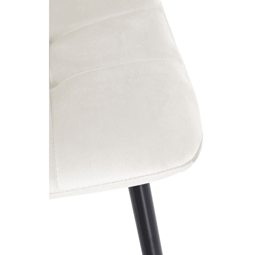Silla de comedor Tilde Terciopelo Blanco crema 55X45X84 cm