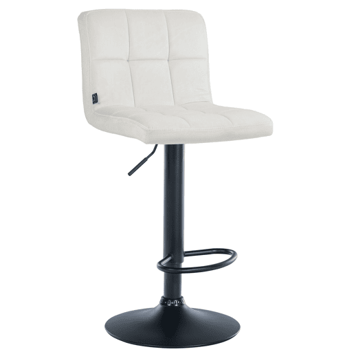 Taburete de Bar Peru Terciopelo Crema 47X46X94 cm