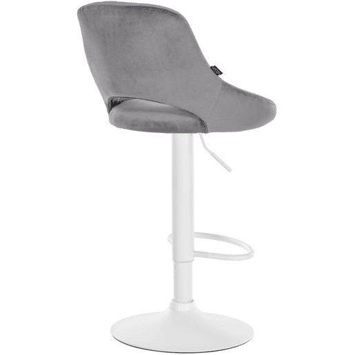 Taburete de bar Milet de terciopelo Gris oscuro 48X47X85 cm