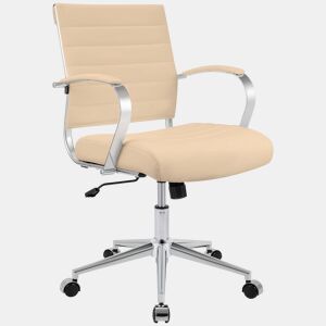 Silla de oficina Oakland Cuero auténtico Crema 62X57X90 cm