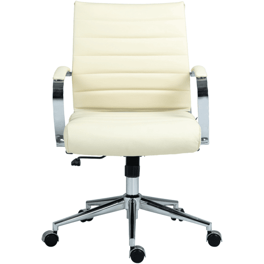Silla de oficina Oakland Cuero auténtico Crema 62X57X90 cm
