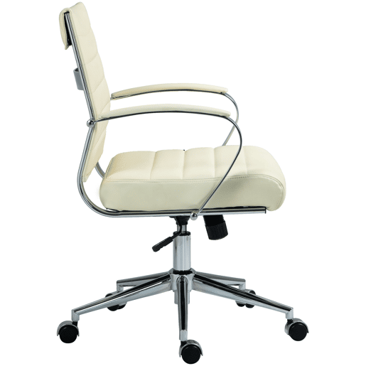 Silla de oficina Oakland Cuero auténtico Crema 62X57X90 cm