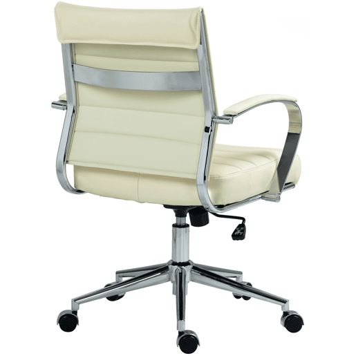 Silla de oficina Oakland Cuero auténtico Crema 62X57X90 cm