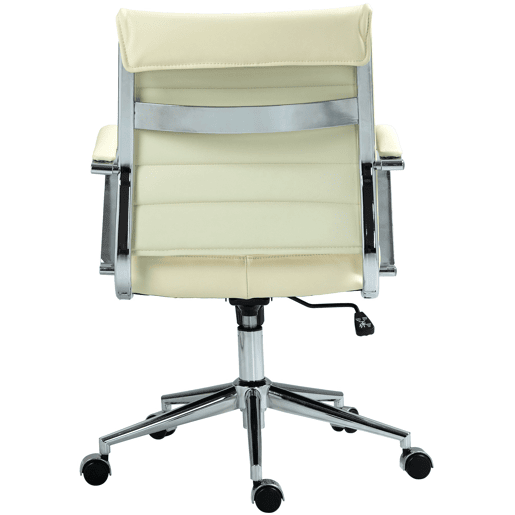 Silla de oficina Oakland Cuero auténtico Crema 62X57X90 cm