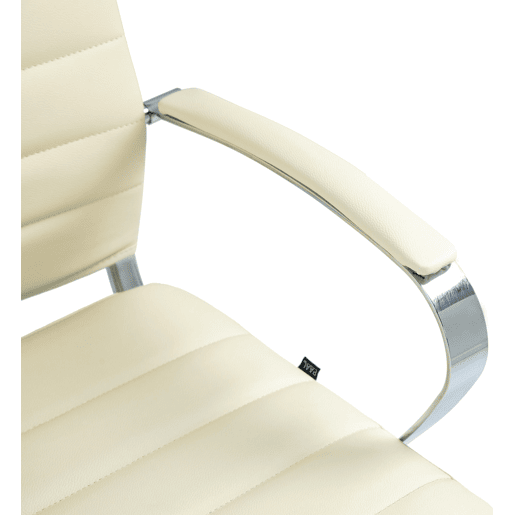 Silla de oficina Oakland Cuero auténtico Crema 62X57X90 cm
