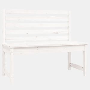 vidaXL Banco de jardim 109 cm madeira de pinho maciça branco