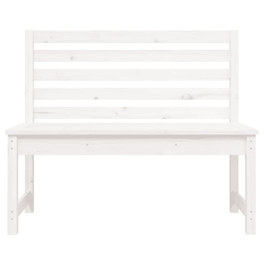 vidaXL Banco de jardim 109 cm madeira de pinho maciça branco