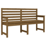 vidaXL Banco de jardim 159,5x48x91,5 cm pinho maciço castanho-mel