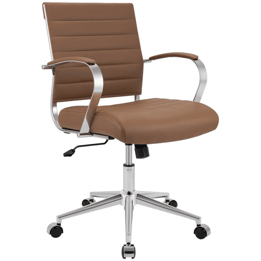 Silla de oficina Oakland Cuero auténtico Marrón claro 62X57X90 cm