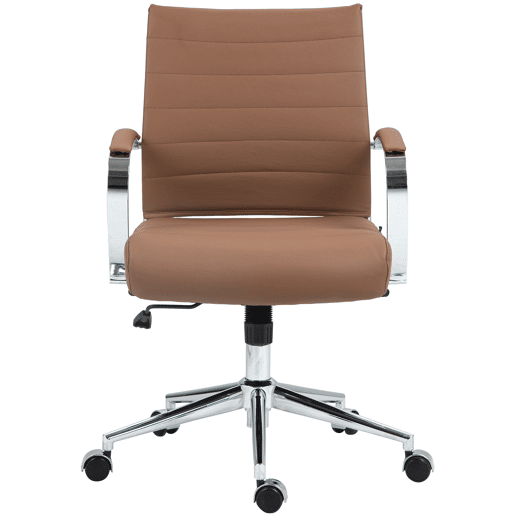 Silla de oficina Oakland Cuero auténtico Marrón claro 62X57X90 cm